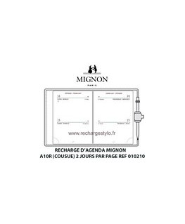 12240M Recharge agenda MIGNON 2024 1 S / 2 Pages- Tranche Or