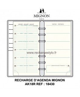Mignon 16320M Recharge spiralée agenda 2024 AS16R 154x78